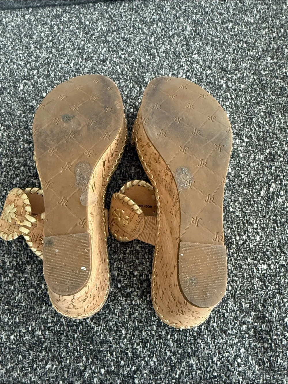 Jack Rogers Tan and Cream Cork Slip-On Mules - Picture 4 of 4
